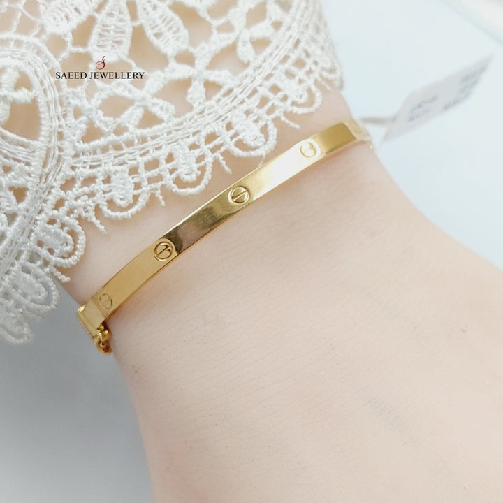 Figaro Bracelet  Made Of 21K Yellow Gold by Saeed Jewelry-29047