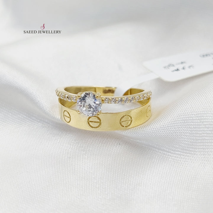 Figaro Twins Wedding Ring  Made Of 18K Yellow Gold by Saeed Jewelry-29878