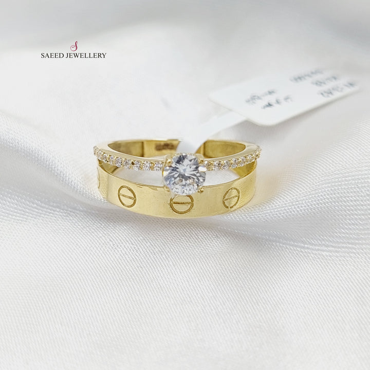 Figaro Twins Wedding Ring  Made Of 18K Yellow Gold by Saeed Jewelry-29878