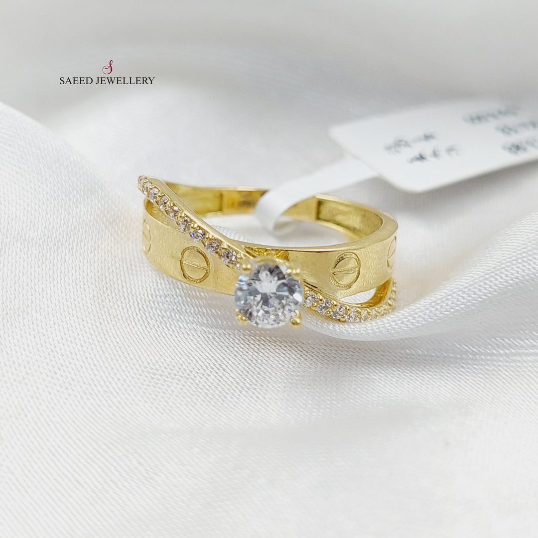 Figaro Twins Wedding Ring  Made Of 18K Yellow Gold by Saeed Jewelry-29879