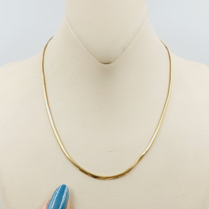 Flat Chain 40cm Made Of 18K Yellow Gold
<br><br> by Saeed Jewelry-29356