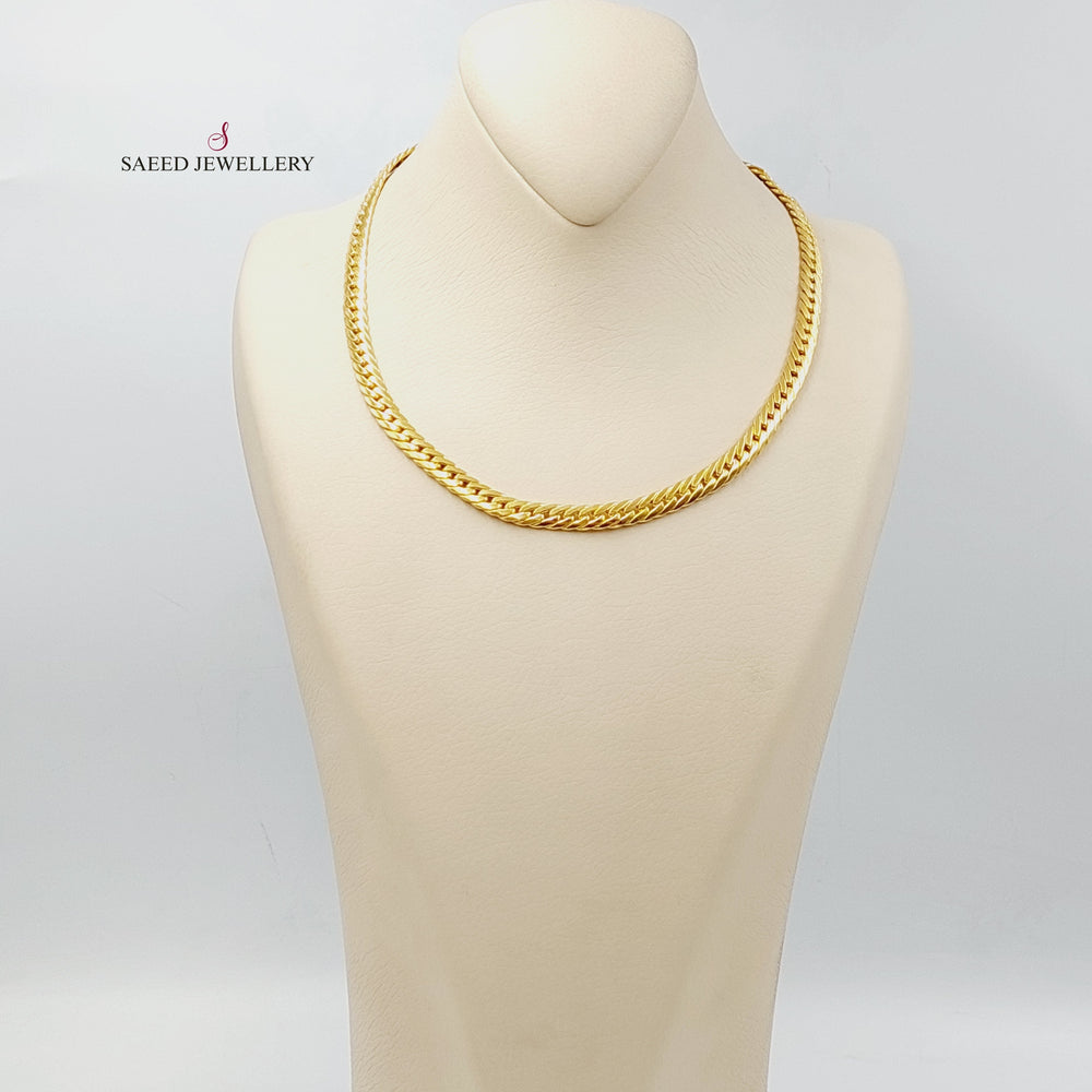 Flat Cuban Links Necklace  Made Of 21K Yellow Gold by Saeed Jewelry-30694