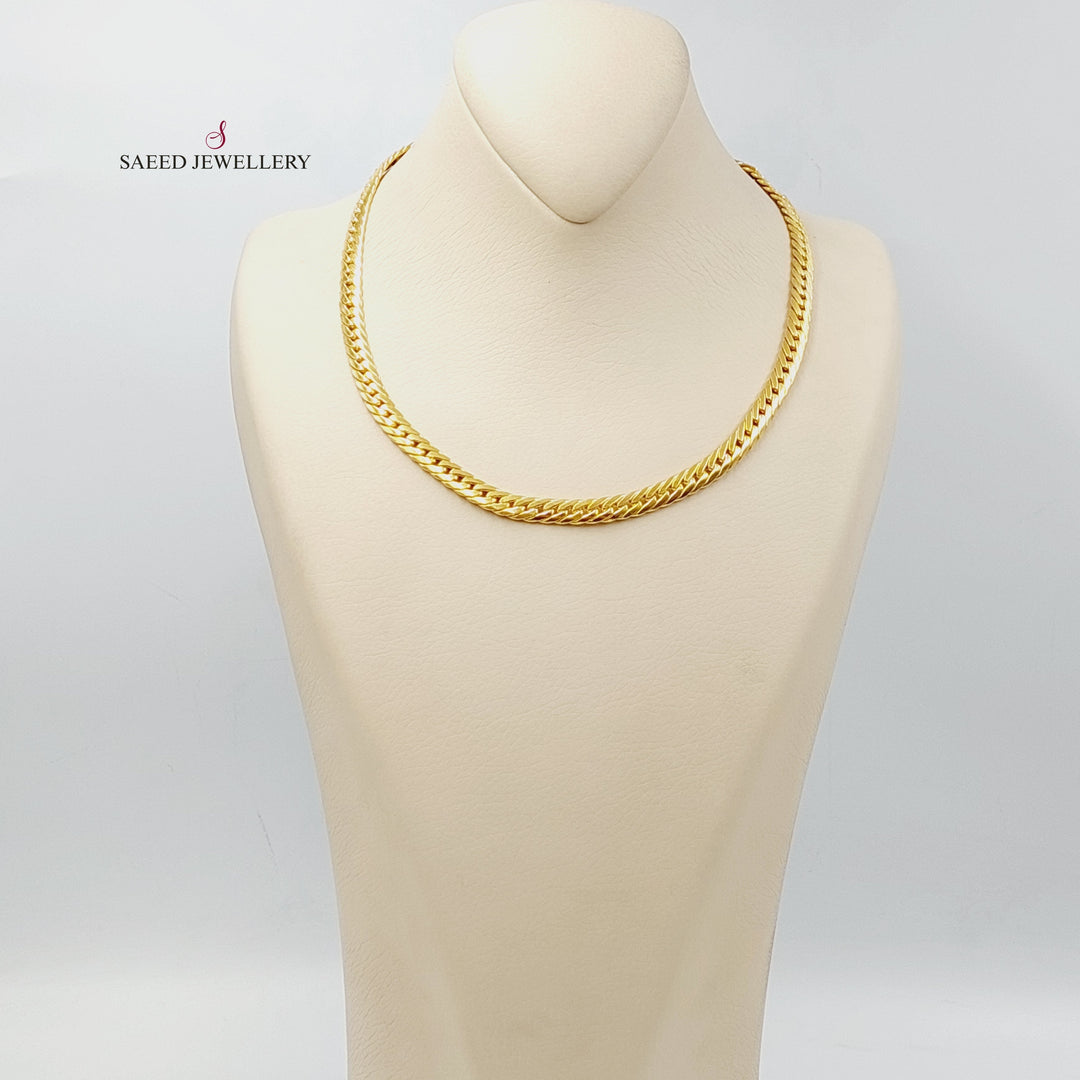 Flat Cuban Links Necklace  Made Of 21K Yellow Gold by Saeed Jewelry-30694