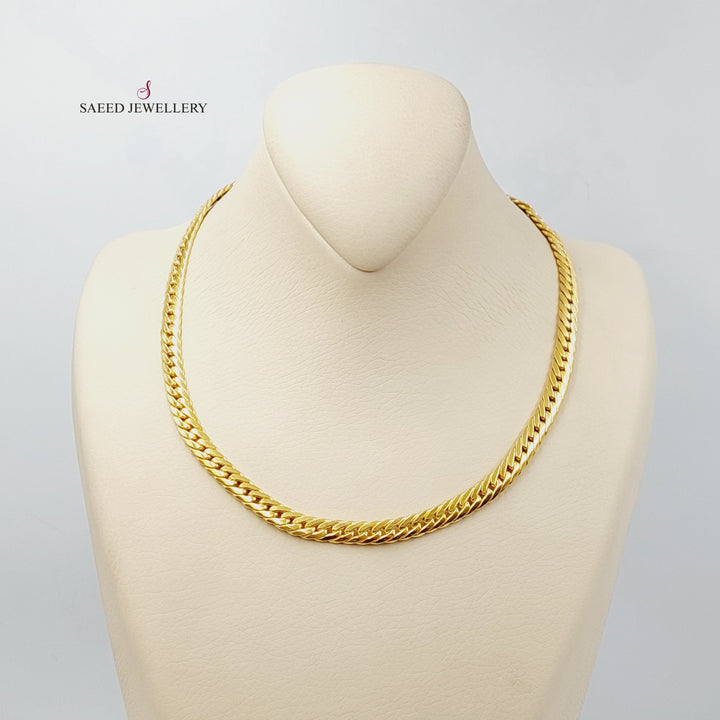 Flat Cuban Links Necklace  Made Of 21K Yellow Gold by Saeed Jewelry-30694