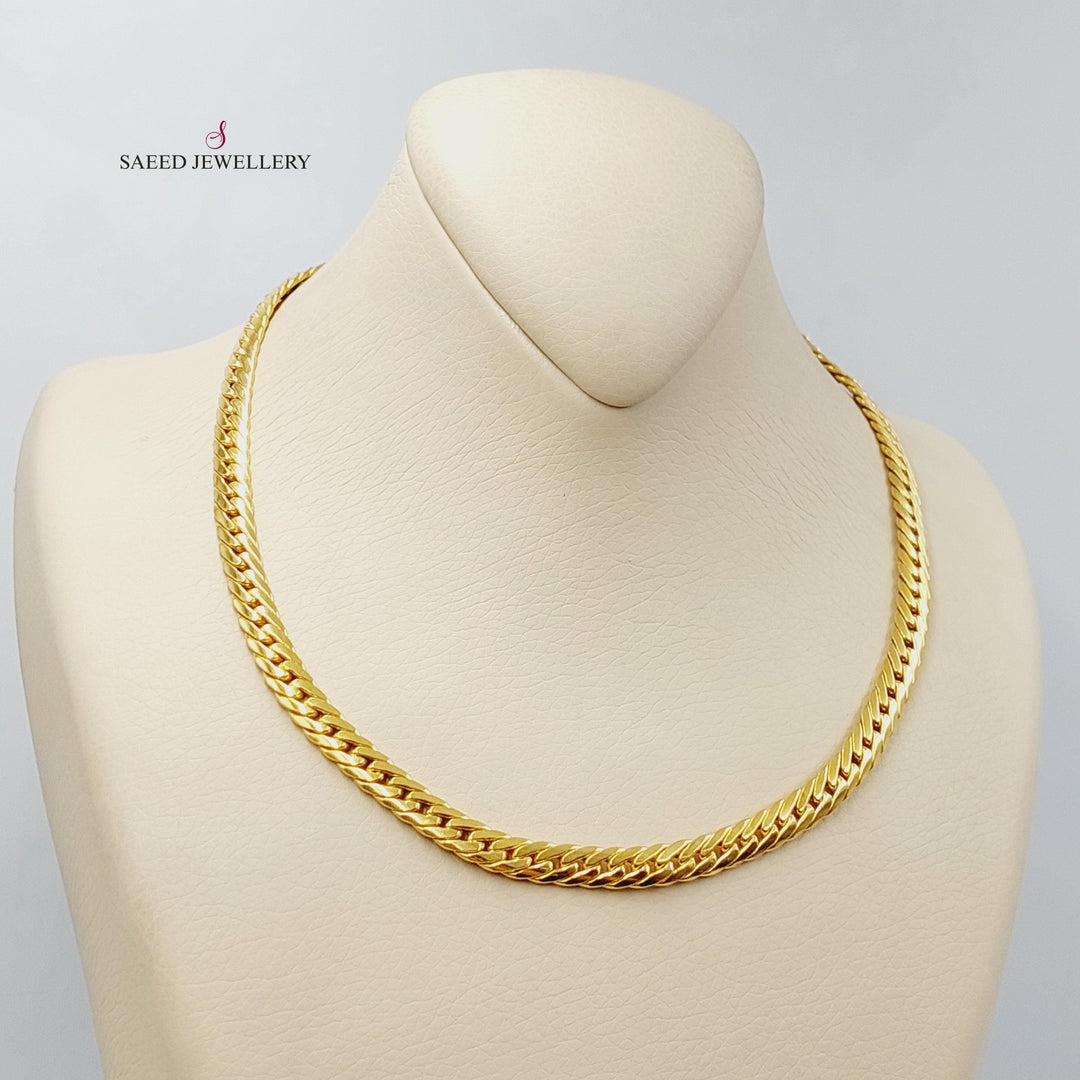 Flat Cuban Links Necklace  Made Of 21K Yellow Gold by Saeed Jewelry-30694