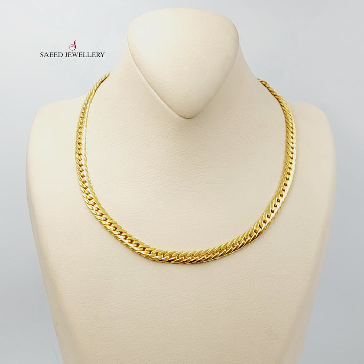 Flat Cuban Links Necklace  Made Of 21K Yellow Gold by Saeed Jewelry-30694