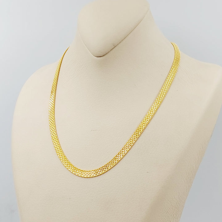 Flat Fancy Necklace  Made Of 21K Yellow Gold by Saeed Jewelry-29008