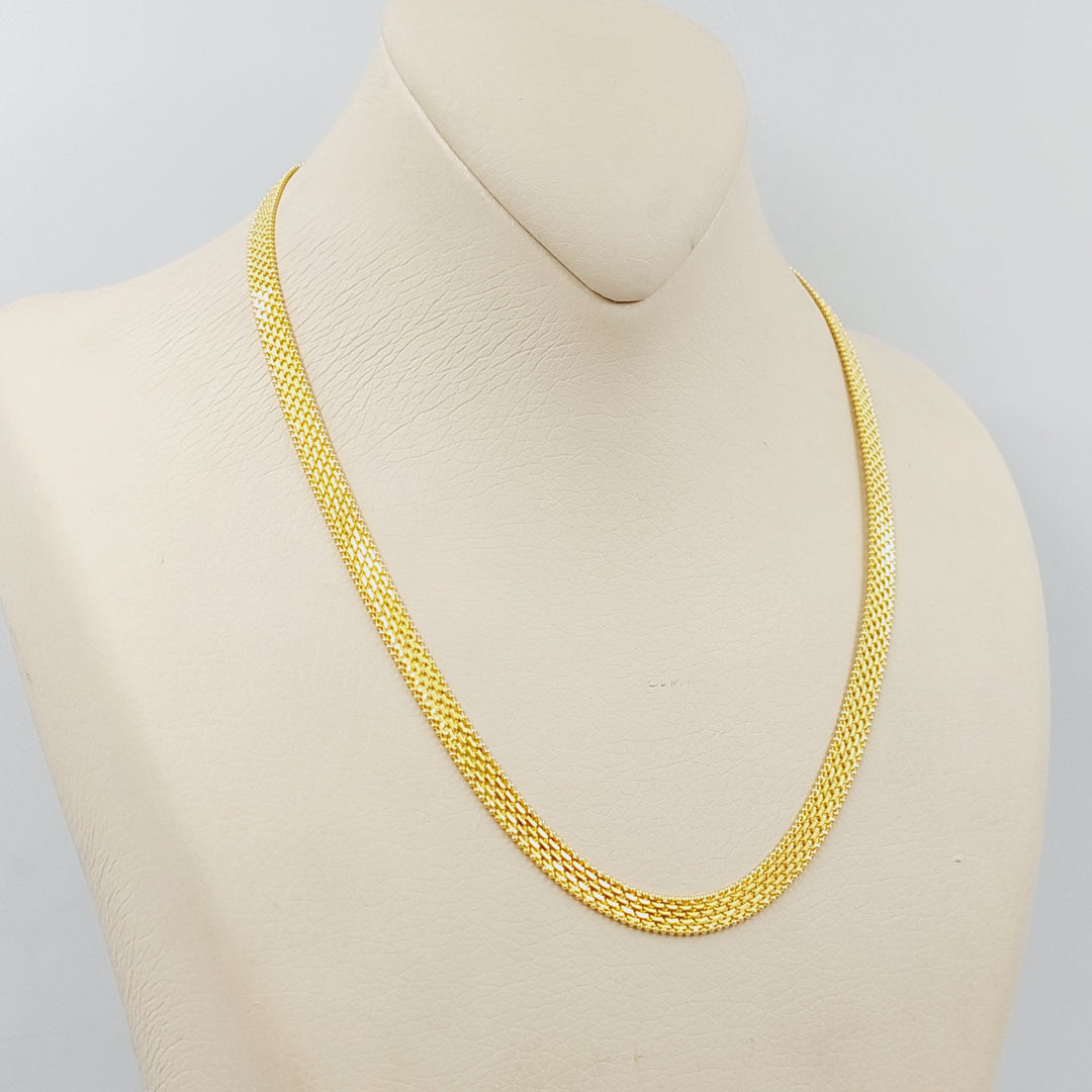 Flat Fancy Necklace  Made Of 21K Yellow Gold by Saeed Jewelry-29008