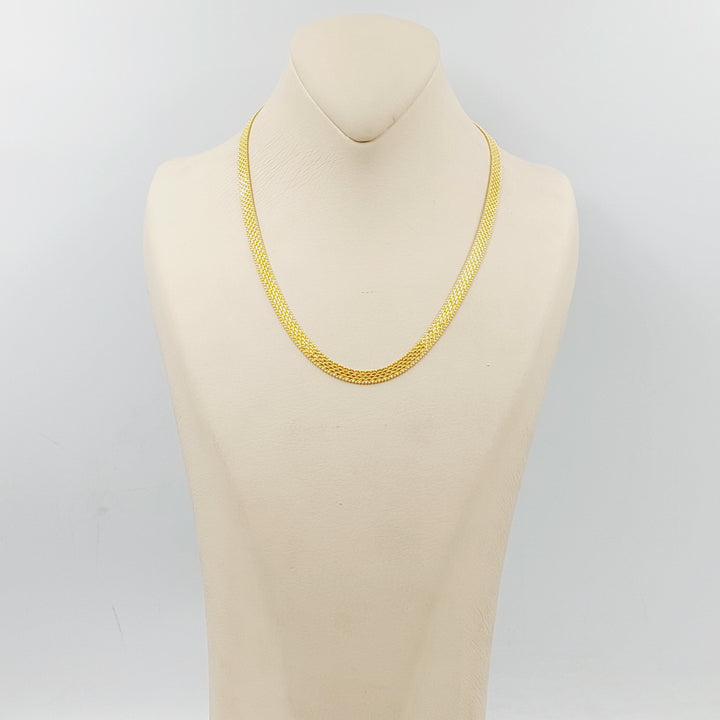 Flat Fancy Necklace  Made Of 21K Yellow Gold by Saeed Jewelry-29008
