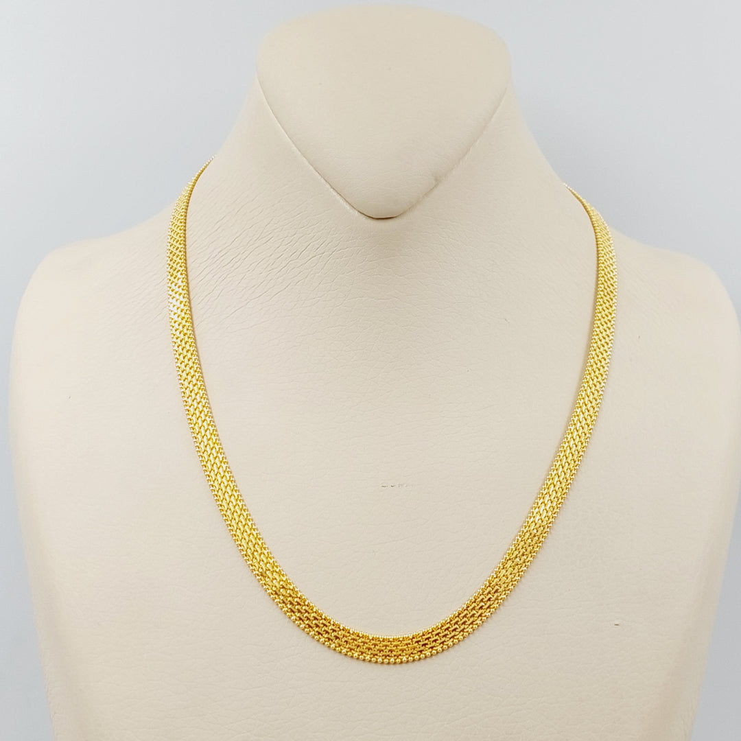 Flat Fancy Necklace  Made Of 21K Yellow Gold by Saeed Jewelry-29008