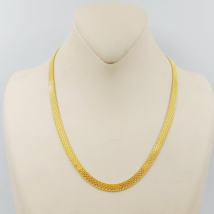 Flat Fancy Necklace  Made Of 21K Yellow Gold by Saeed Jewelry-29008