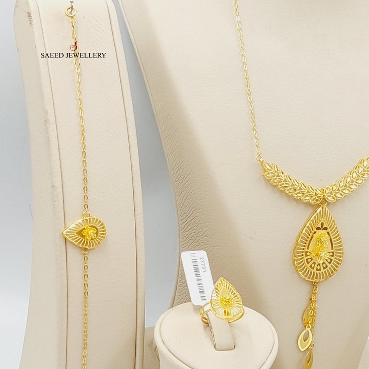 Four Pieces Spike Set Made Of 21K Yellow Gold by Saeed Jewelry-27731