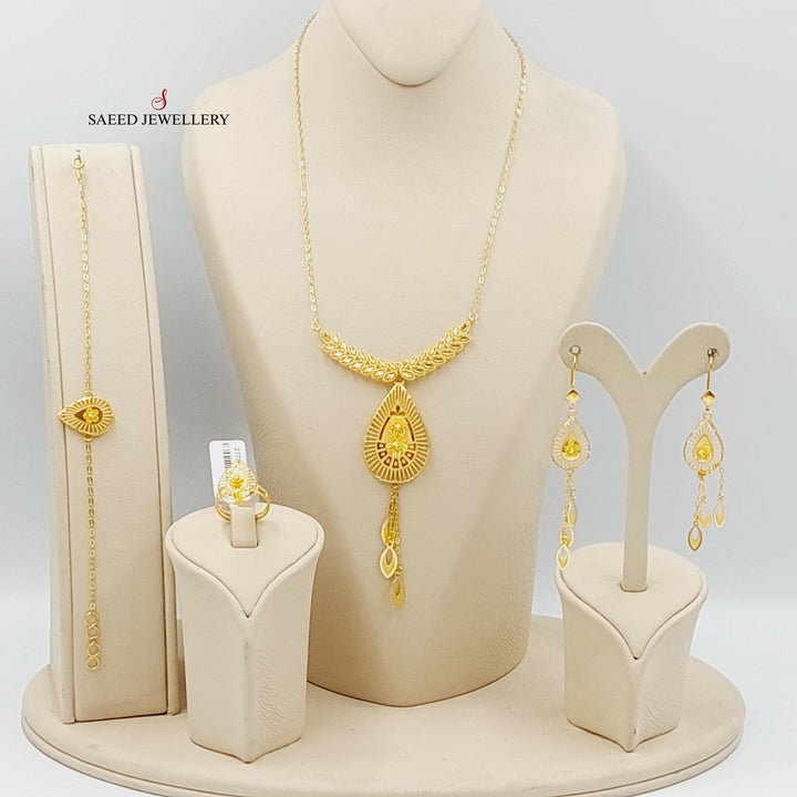 Four Pieces Spike Set Made Of 21K Yellow Gold by Saeed Jewelry-27731