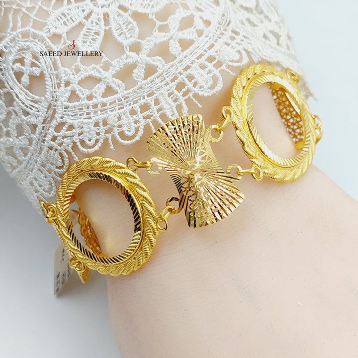 Frame Bracelet  Made Of 21K Yellow Gold by Saeed Jewelry-29050