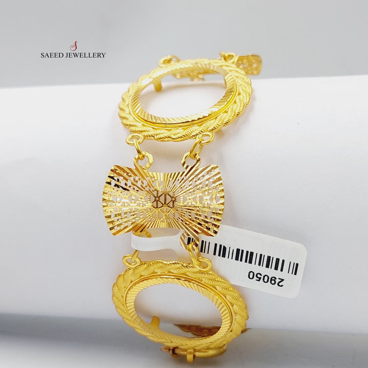 Frame Bracelet  Made Of 21K Yellow Gold by Saeed Jewelry-29050