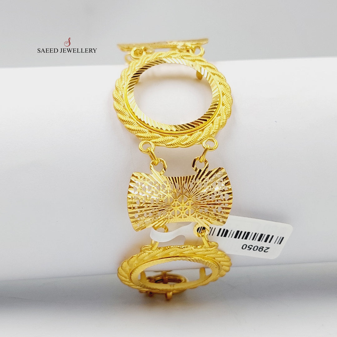 Frame Bracelet  Made Of 21K Yellow Gold by Saeed Jewelry-29050