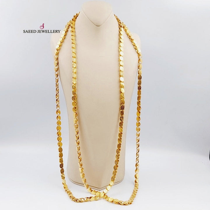 Halabi Necklace Made of 21K Yellow Gold by Saeed Jewelry-شال-جرير-حلبي-مترين-1