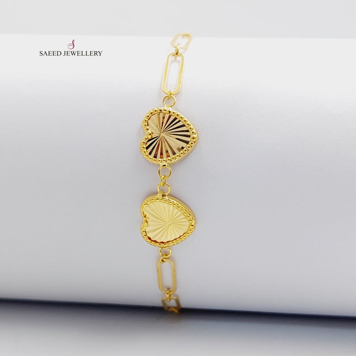 Heart Bracelet  Made Of 18K Yellow Gold by Saeed Jewelry-29630