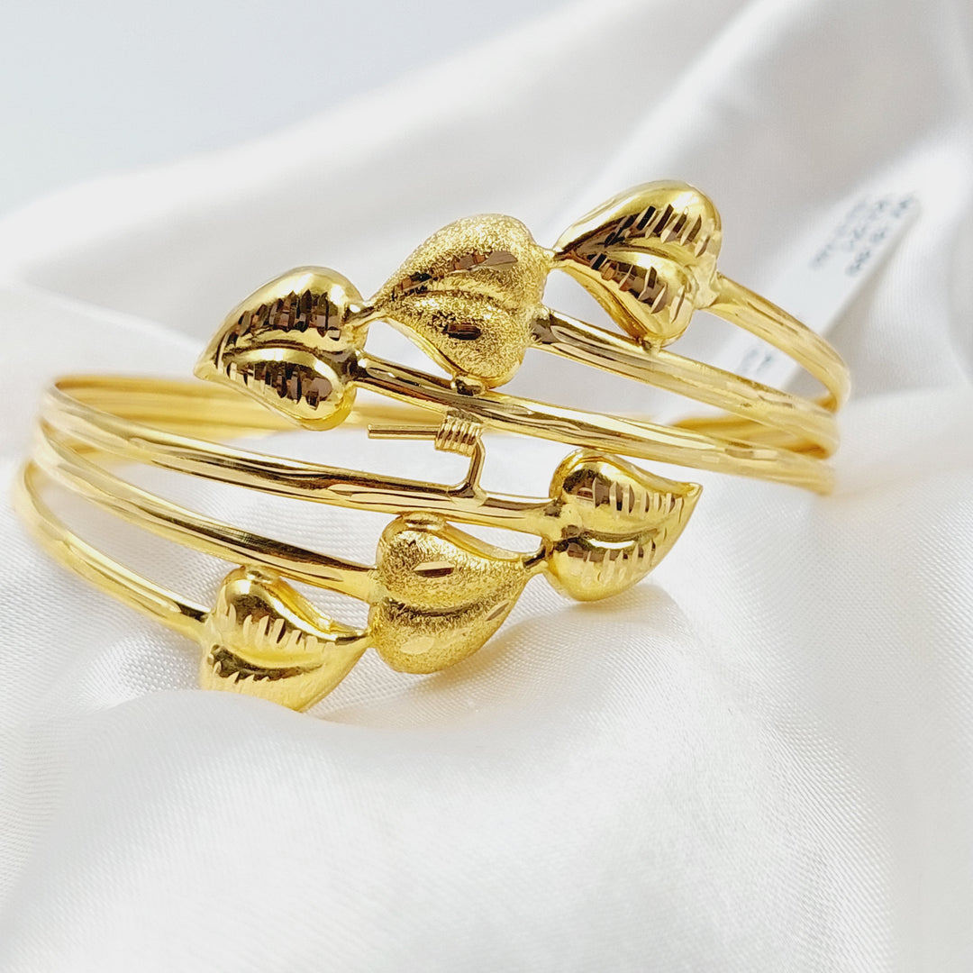 Heart Bracelet  Made Of 21K Yellow Gold by Saeed Jewelry-29005