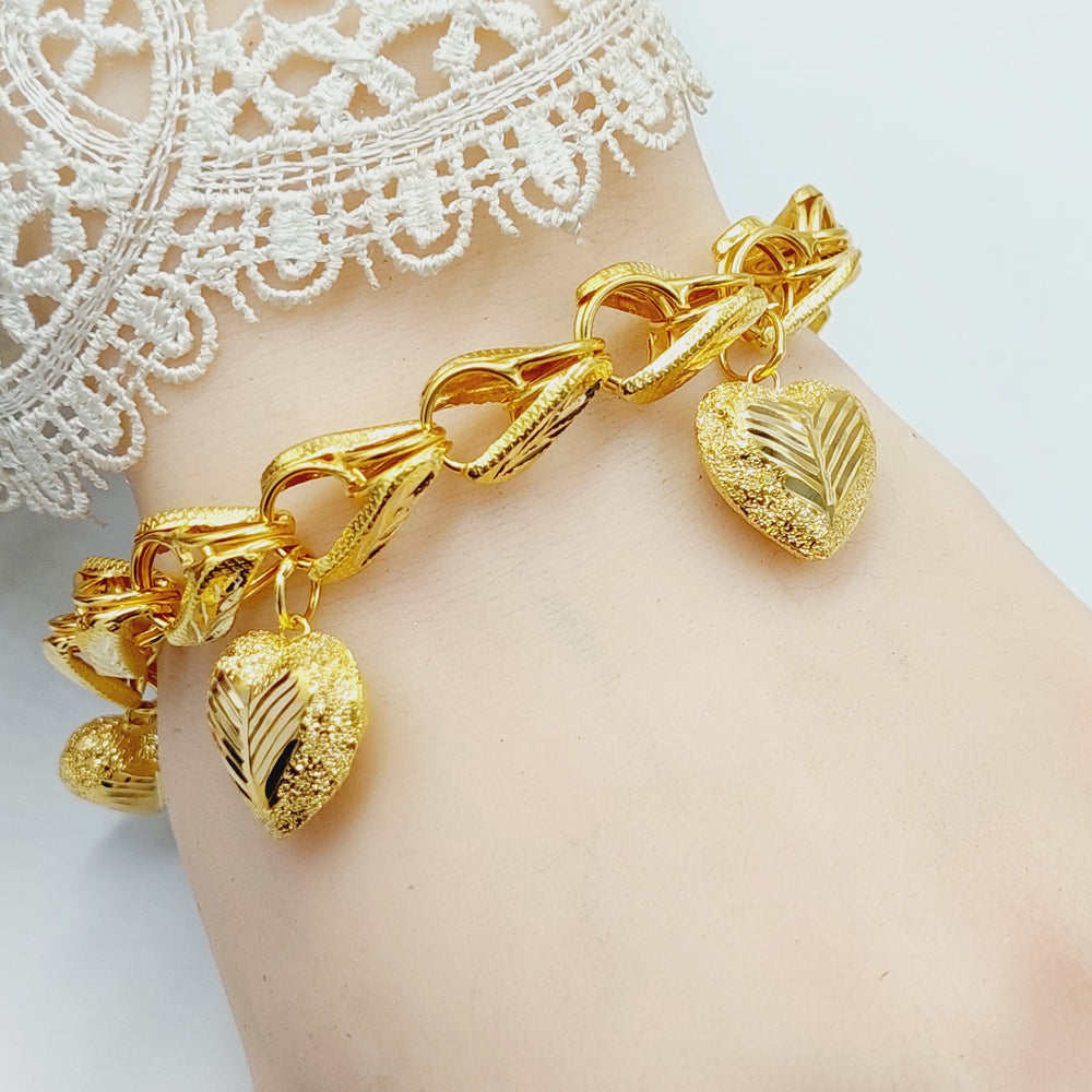 Heart Dandash Bracelet  Made Of 21K Yellow Gold by Saeed Jewelry-30716