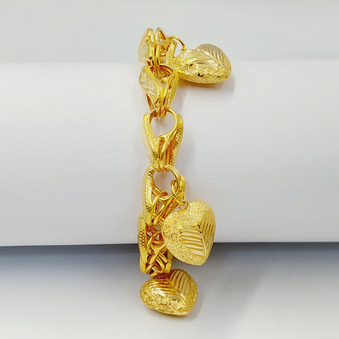 Heart Dandash Bracelet  Made Of 21K Yellow Gold by Saeed Jewelry-30716