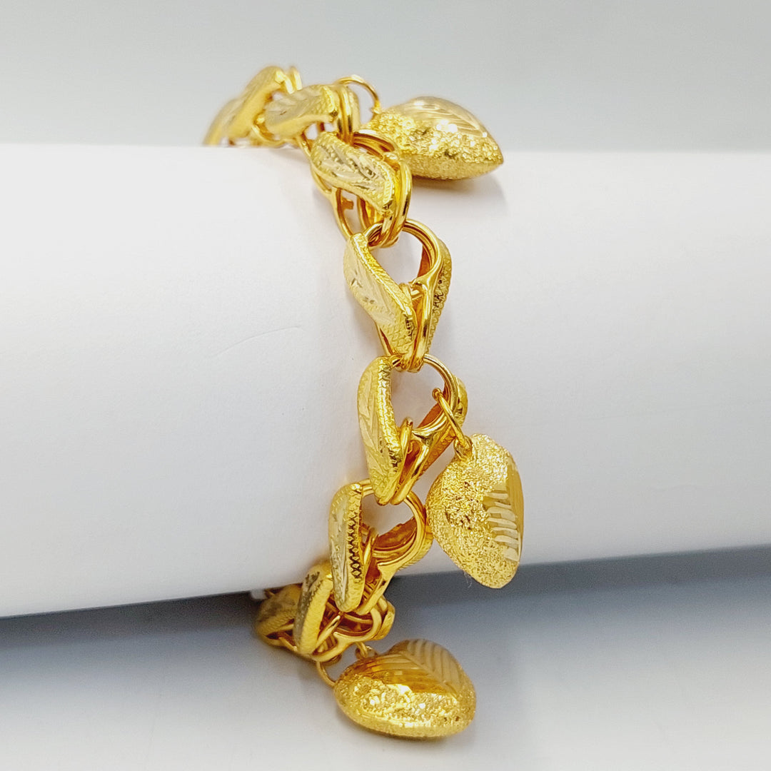 Heart Dandash Bracelet  Made Of 21K Yellow Gold by Saeed Jewelry-30716