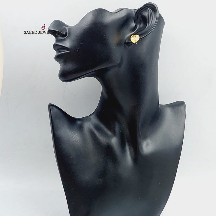 Heart Earrings  Made Of 18K Yellow Gold by Saeed Jewelry-29620