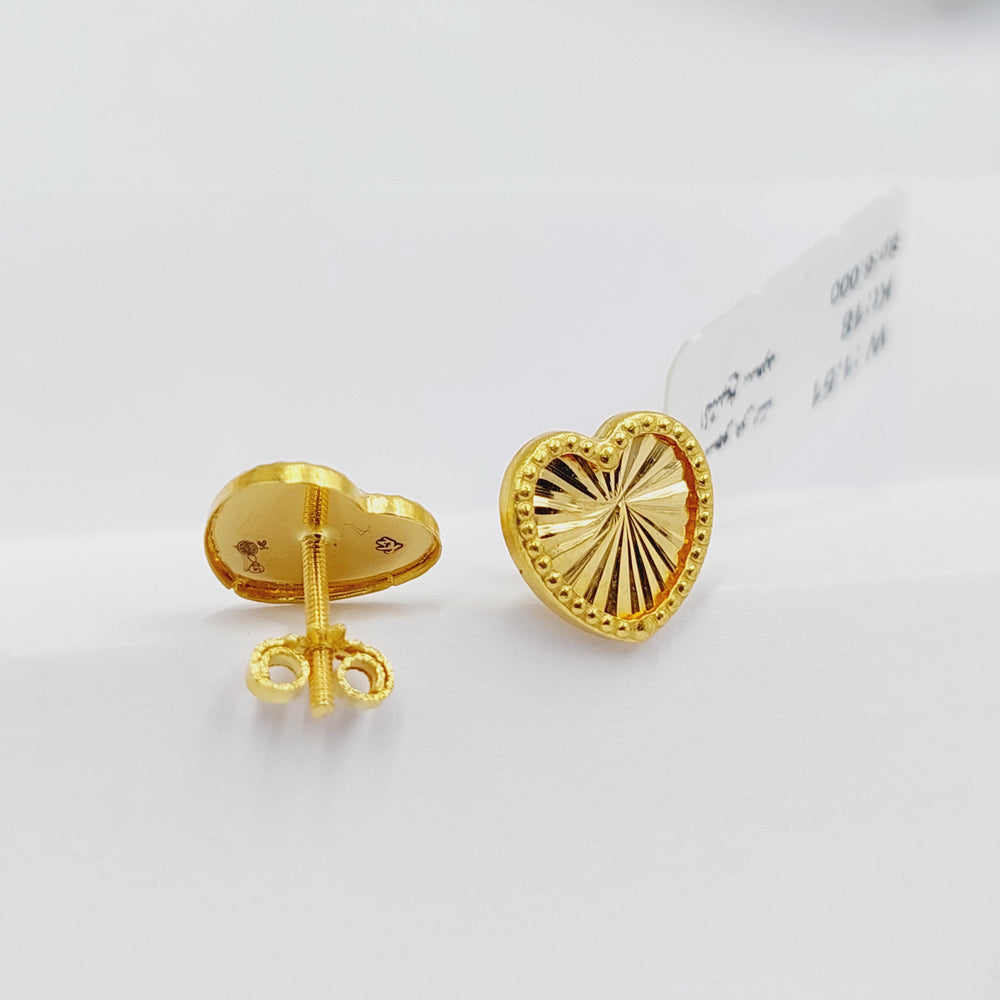 Heart Earrings  Made Of 18K Yellow Gold by Saeed Jewelry-29621