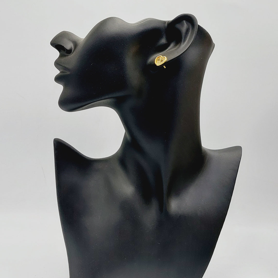 Heart Earrings  Made Of 18K Yellow Gold by Saeed Jewelry-29621