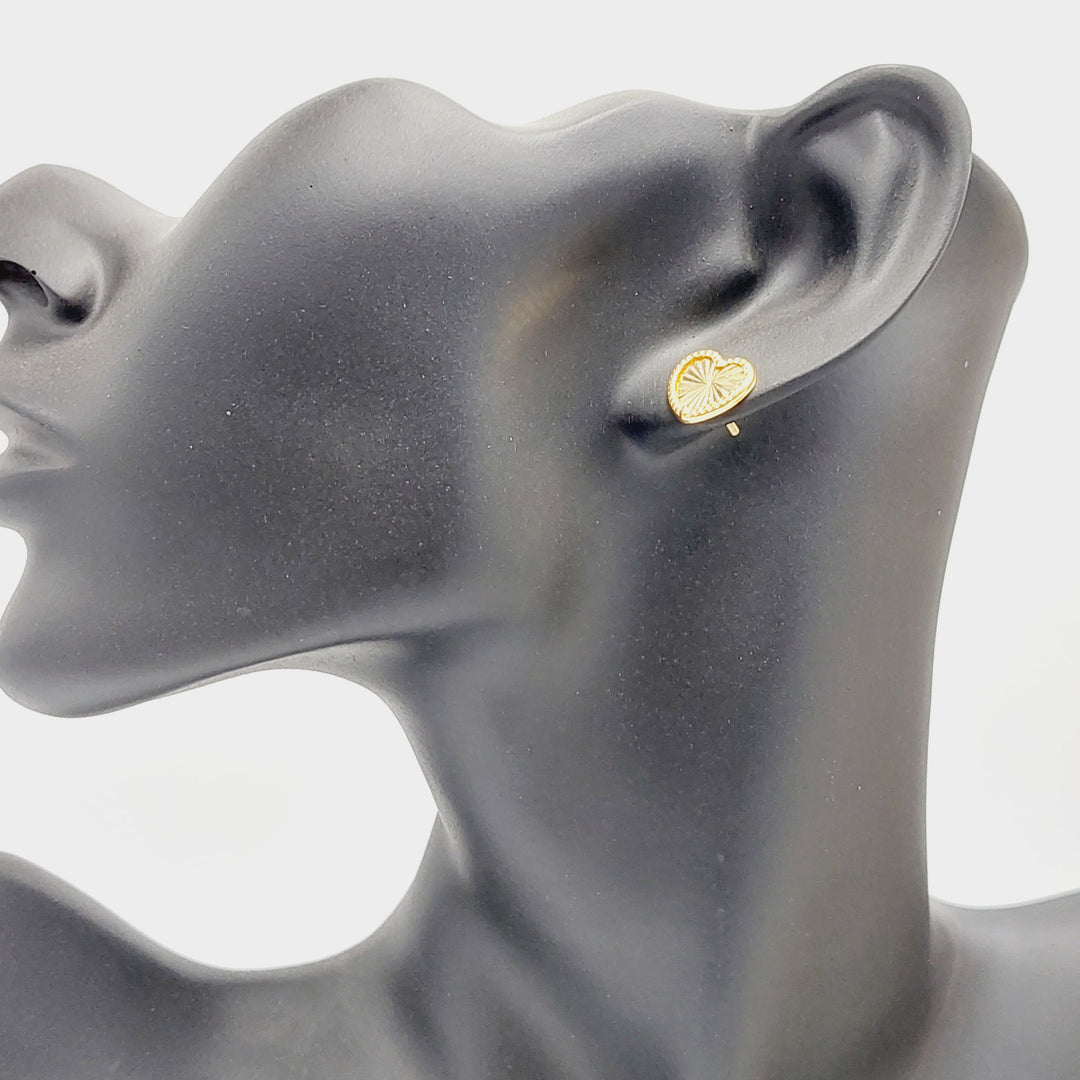 Heart Earrings  Made Of 18K Yellow Gold by Saeed Jewelry-29621