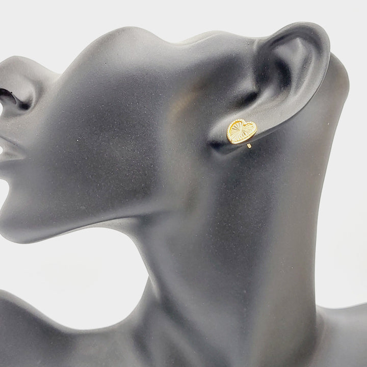 Heart Earrings  Made Of 18K Yellow Gold by Saeed Jewelry-29621