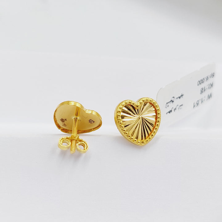 Heart Earrings  Made Of 18K Yellow Gold by Saeed Jewelry-29622