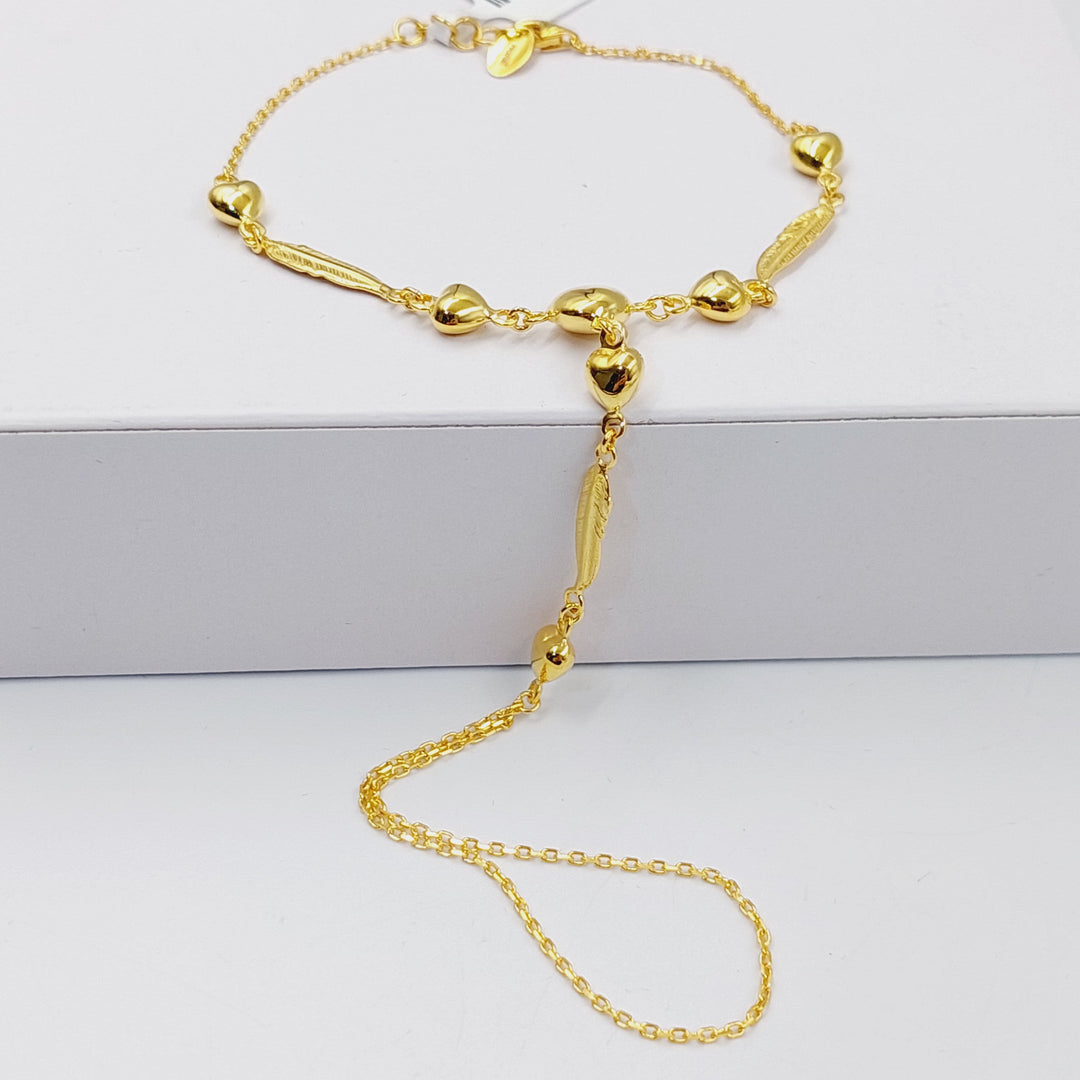 Heart Hand Bracelet  Made Of 21K Yellow Gold by Saeed Jewelry-30064