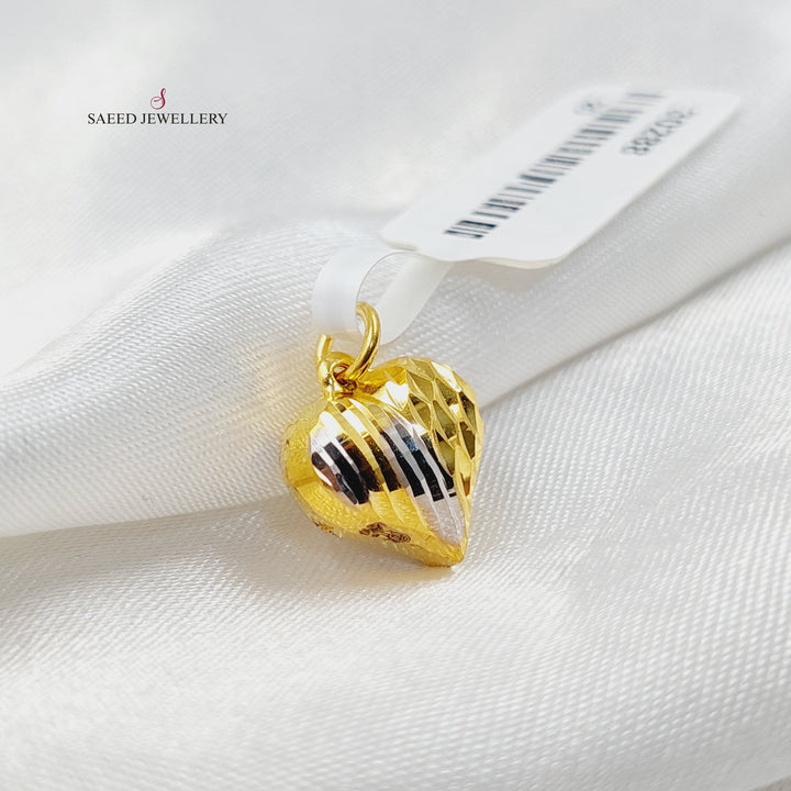 Heart Pendant Made Of 21K Colored Gold by Saeed Jewelry-30288
