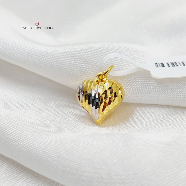 Heart Pendant Made Of 21K Colored Gold by Saeed Jewelry-30288