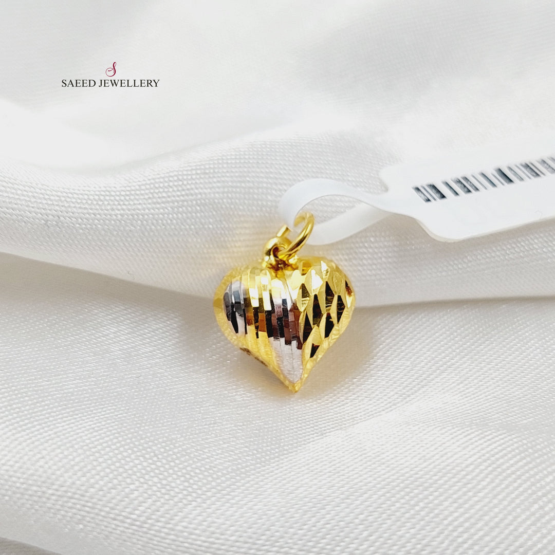 Heart Pendant Made Of 21K Colored Gold by Saeed Jewelry-30288