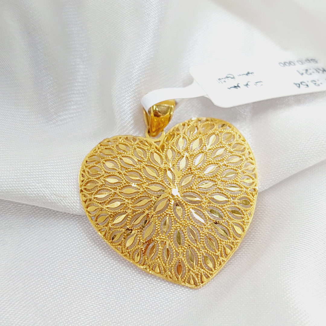 Heart Pendant  Made Of 21K Yellow Gold by Saeed Jewelry-28946