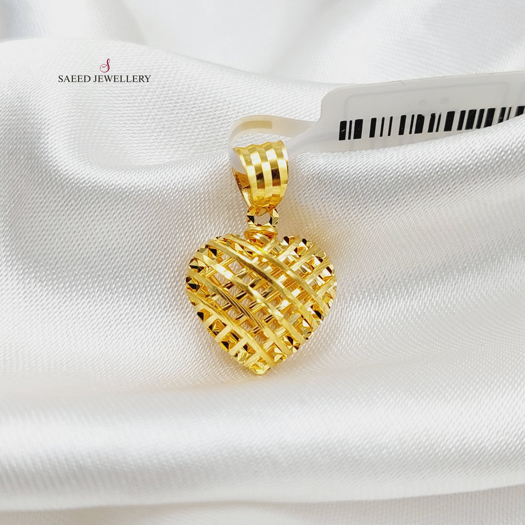 Heart Pendant  Made Of 21K Yellow Gold by Saeed Jewelry-29725