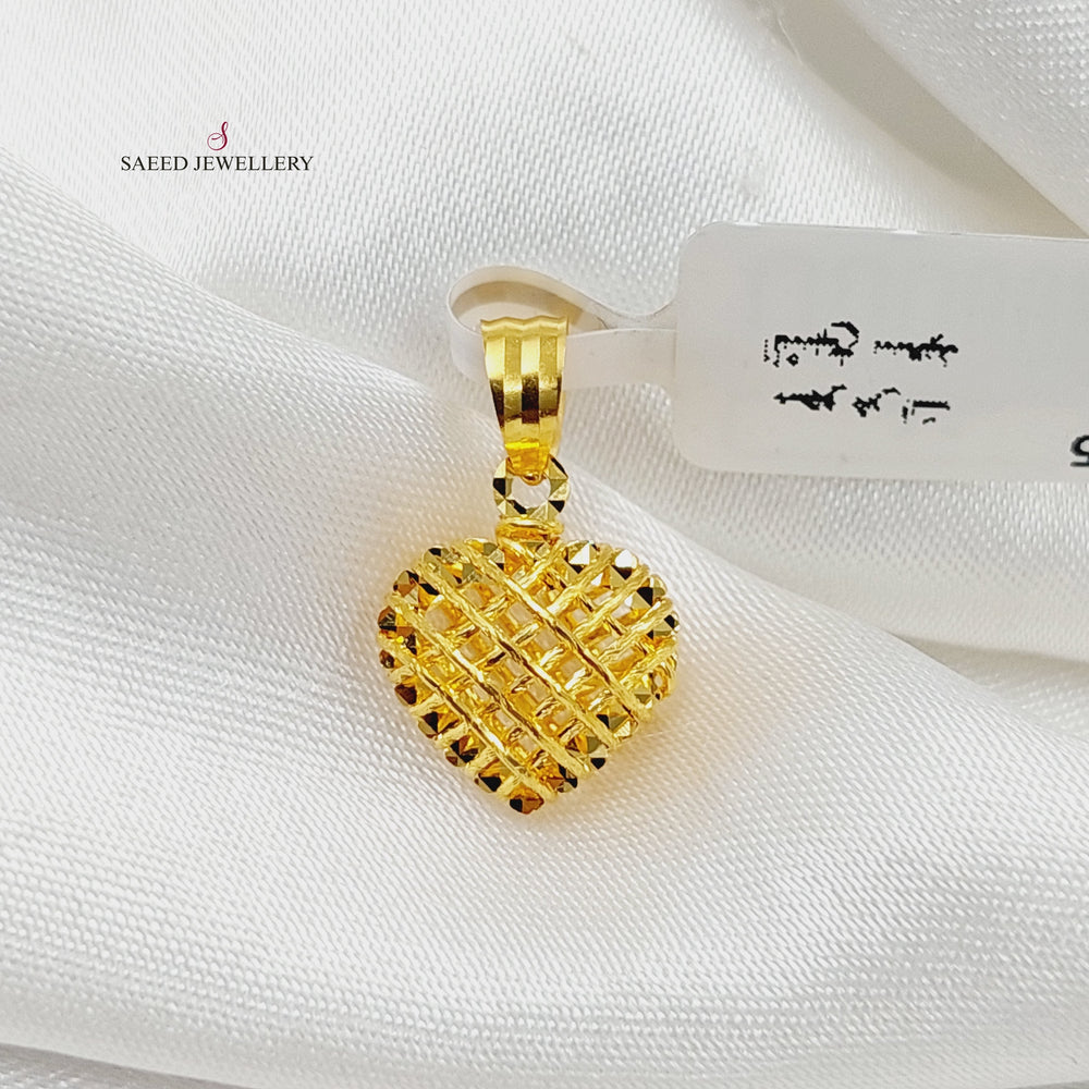 Heart Pendant  Made Of 21K Yellow Gold by Saeed Jewelry-29727