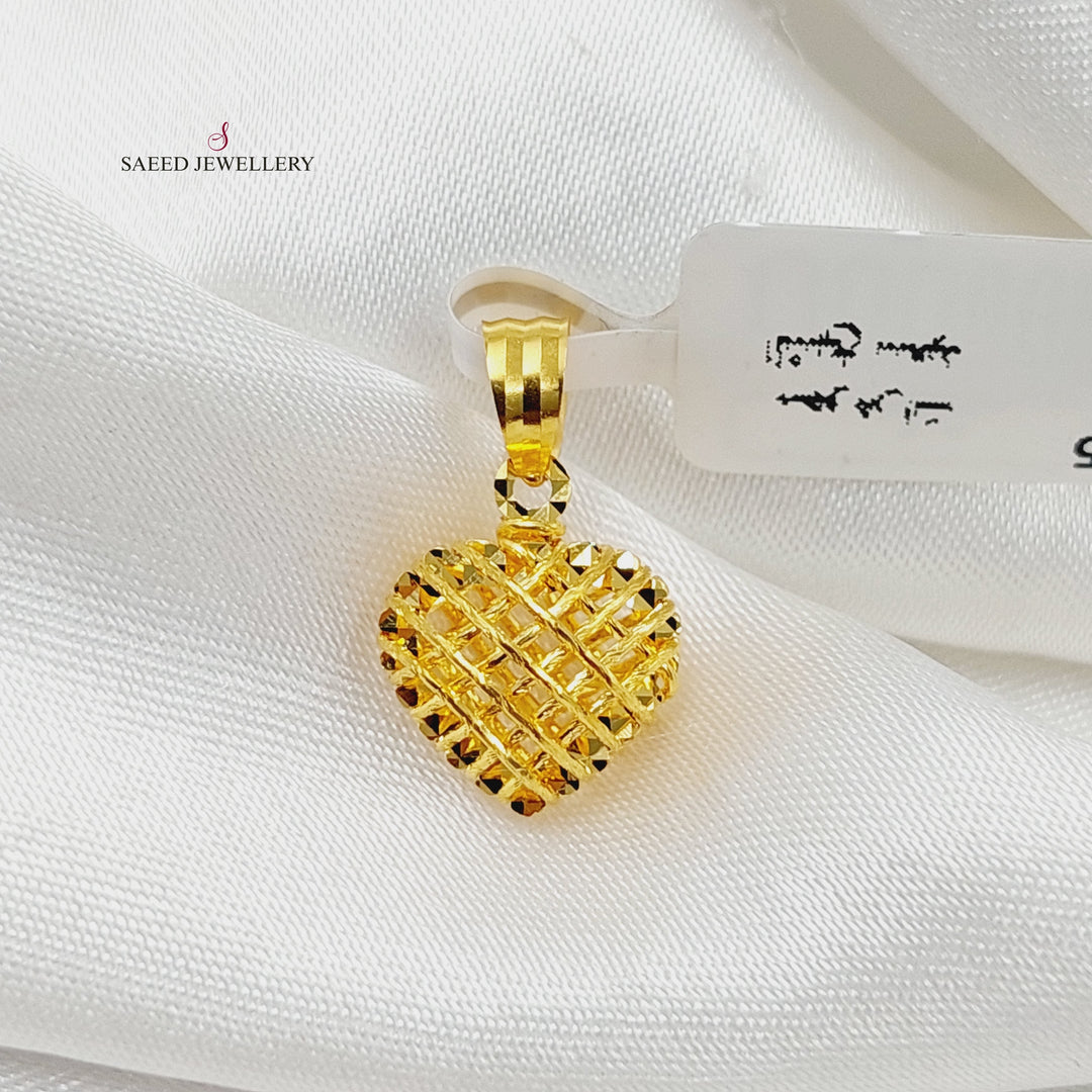 Heart Pendant  Made Of 21K Yellow Gold by Saeed Jewelry-29727