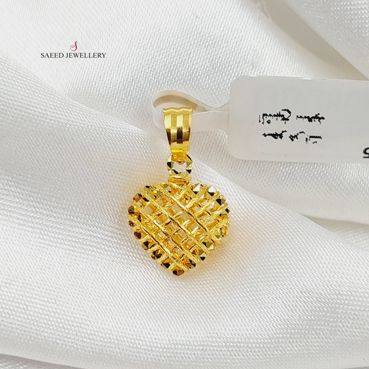 Heart Pendant  Made Of 21K Yellow Gold by Saeed Jewelry-29727