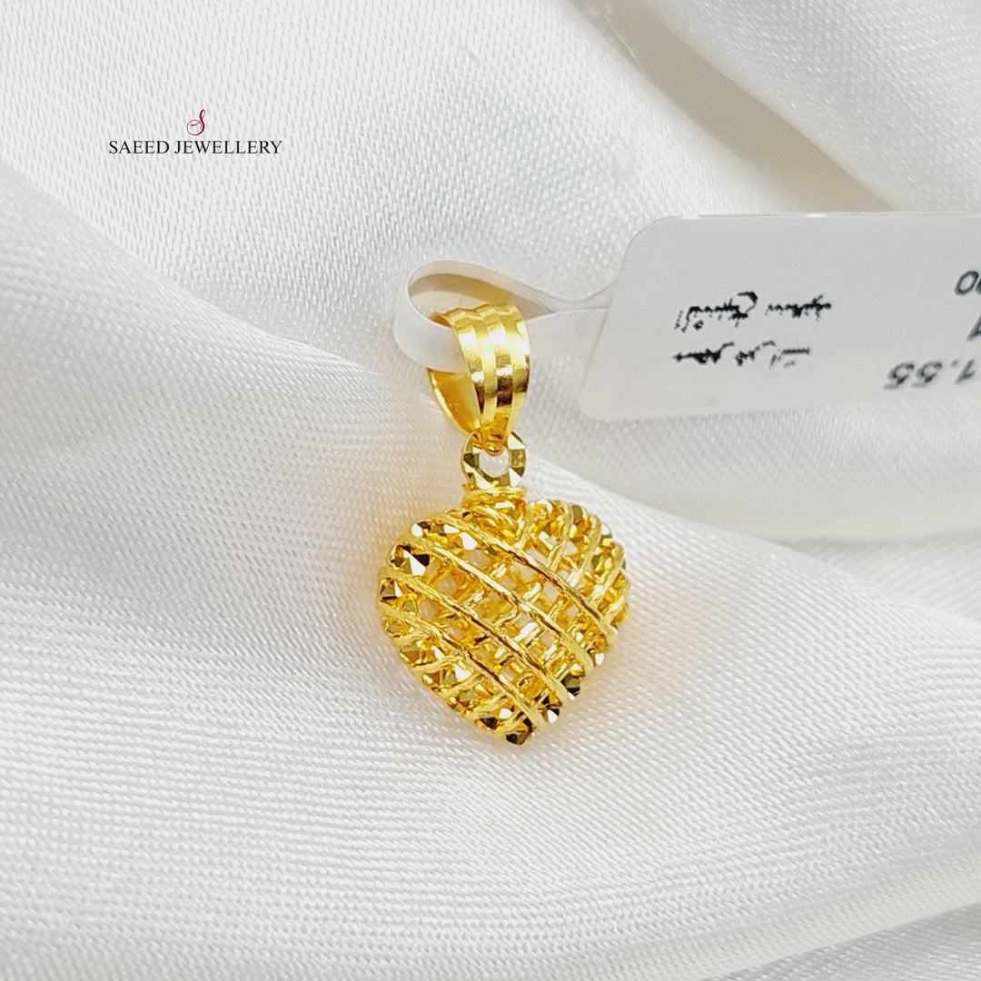 Heart Pendant  Made Of 21K Yellow Gold by Saeed Jewelry-29727