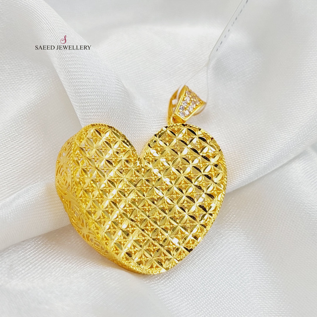Heart Pendant  Made Of 21K Yellow Gold by Saeed Jewelry-29758
