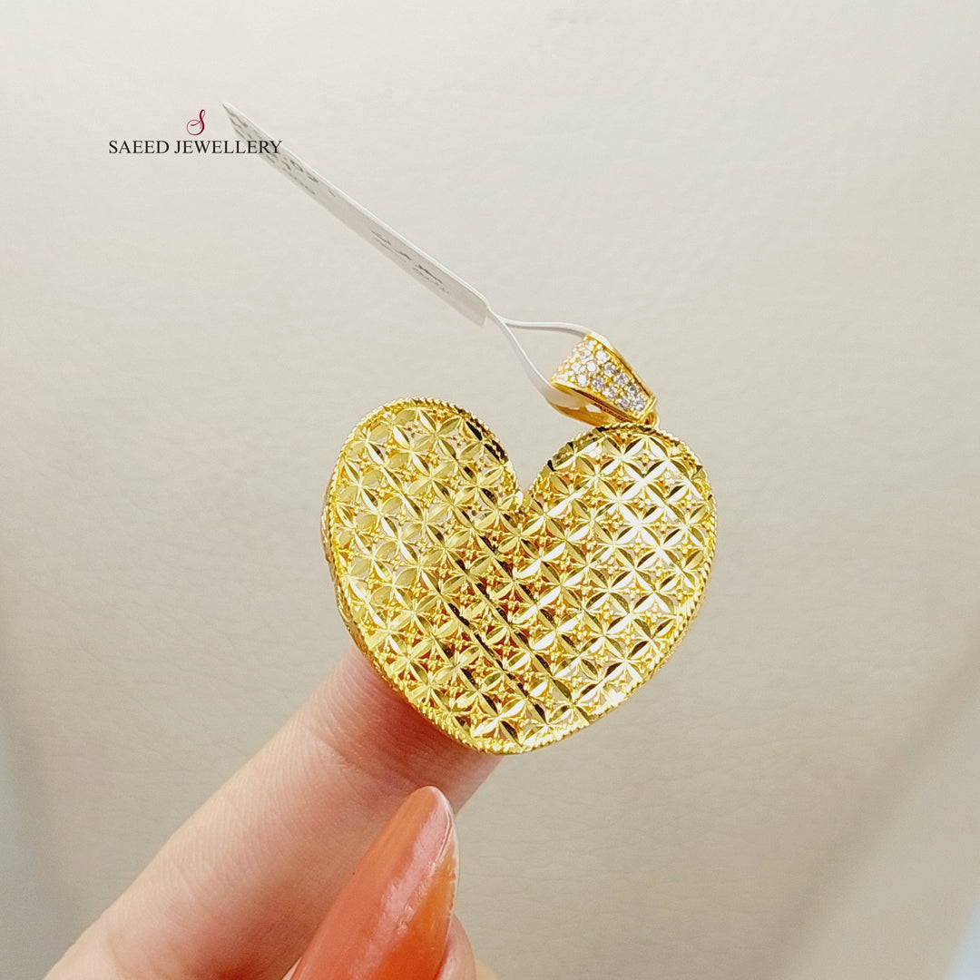 Heart Pendant  Made Of 21K Yellow Gold by Saeed Jewelry-29758