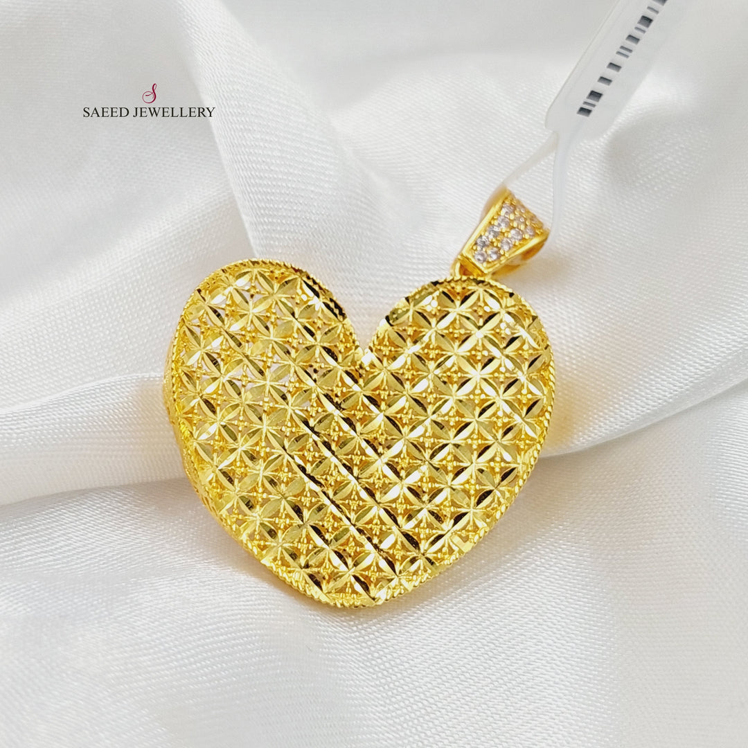 Heart Pendant  Made Of 21K Yellow Gold by Saeed Jewelry-29758