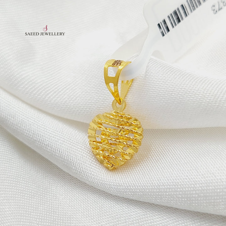 Heart Pendant  Made Of 21K Yellow Gold by Saeed Jewelry-30364