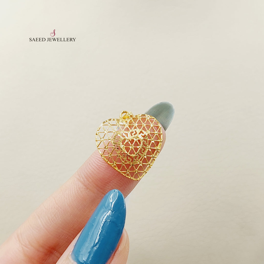 Heart Pendant  Made Of 21K Yellow Gold by Saeed Jewelry-30368