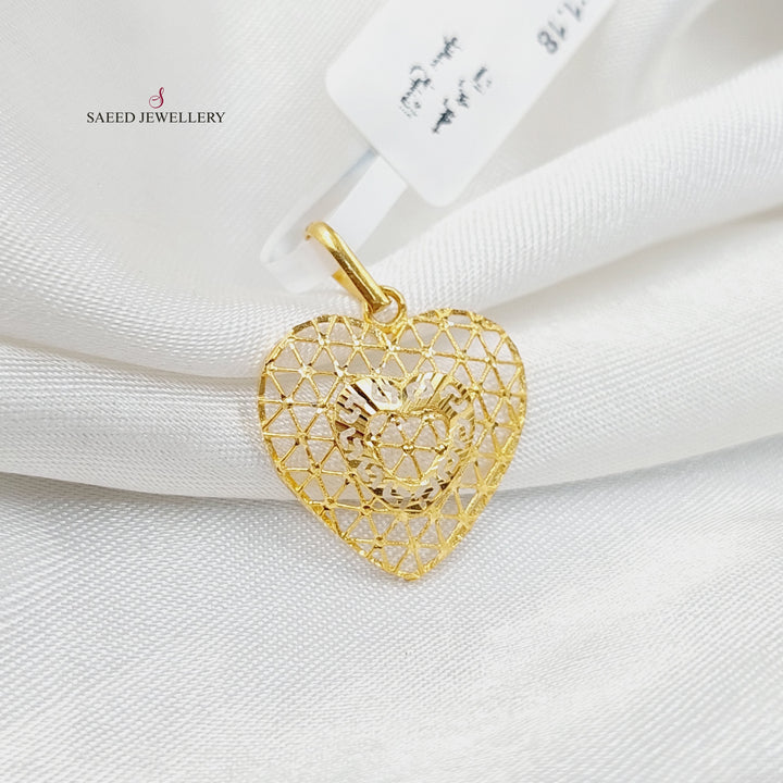 Heart Pendant  Made Of 21K Yellow Gold by Saeed Jewelry-30368