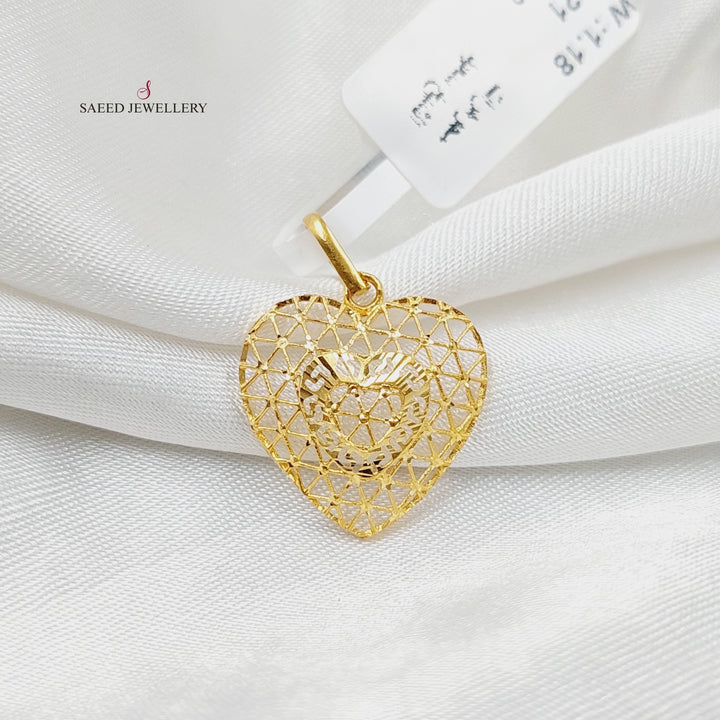 Heart Pendant  Made Of 21K Yellow Gold by Saeed Jewelry-30368