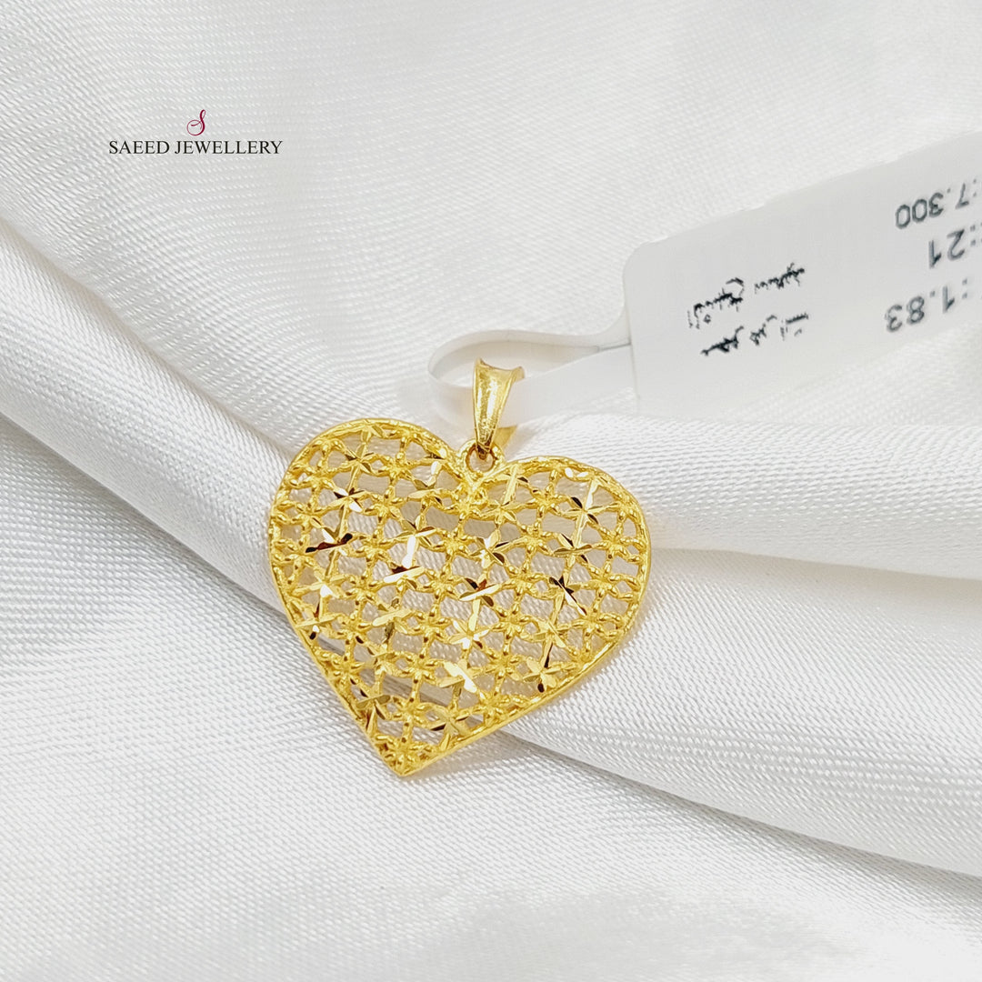 Heart Pendant  Made Of 21K Yellow Gold by Saeed Jewelry-30369